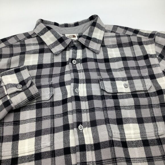 The North Face Mens Long Sleeve‎ Button Up Flannel Shirt Size Large - Picture 1 of 5